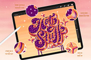 Retro Sign Toolkit for Procreate, a Brush Add-On by Aurelie Maron (Thumbnail 6 of 7)