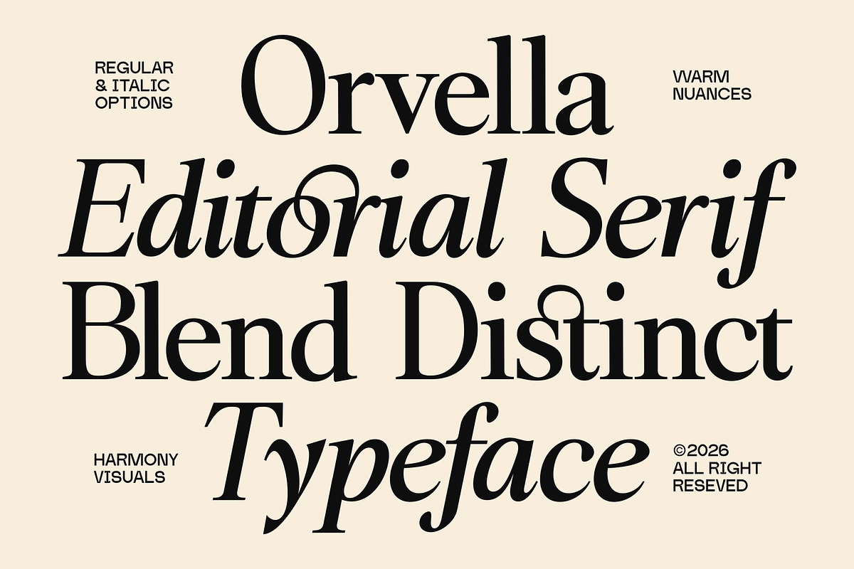 Orvella Font, a Serif Font by Marvadesign (Photo 6 of 12)