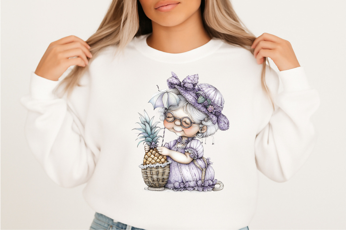 Summer Funny Grandma Clipart Bundle., an Illustration by SVGArt (Photo 8 of 9)