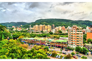 View of taipei the capital of stock photo containing taipei and taiwan, an Architecture Photo by Leonid Andronov