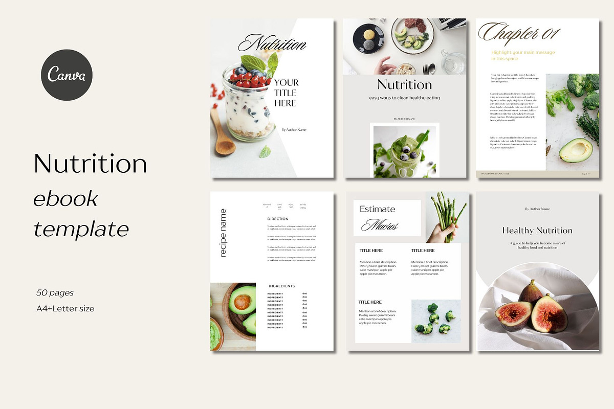 Nutrition coach ebook template /2, a Magazine Template by Deepa Template Studio (Photo 1 of 14)