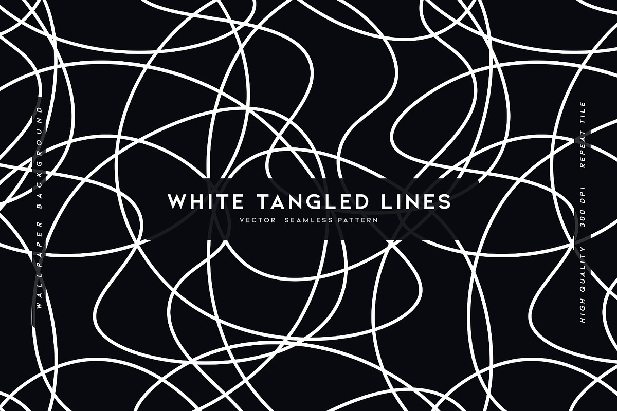 White Tangled Lines, a Background Graphic by MalyskaStudio (Photo 1 of 9)