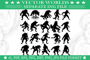 Werewolf SVG, Wolf, Werewolf SVG, an Object Graphic by VectorWorlds (Thumbnail 3 of 3)