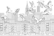 New York - Seamless Banner + Pattern, an Illustration by Franzi draws (Thumbnail 3 of 3)