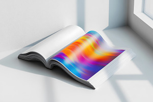 Vibrant Abstract Image in Open Book, a Background Photo by Pixeness Studio
