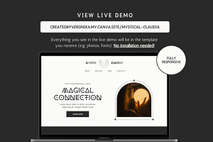 Mystical Canva Website Template