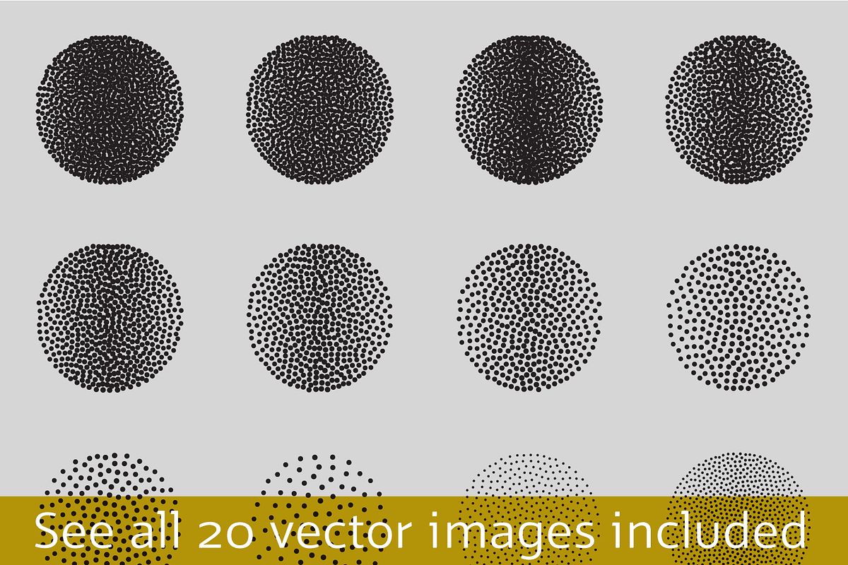Circle Tones Vol. 20 | 20 Vectors, a Texture Graphic by invisiblelayer (Photo 2 of 5)