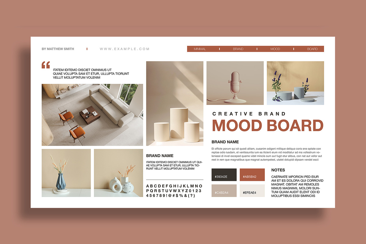 Minimalist Mood Board Template, an UI Kit Template by MightyDesign (Photo 4 of 8)