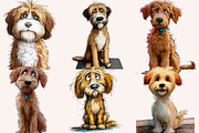 Hairy Doodle Dogs Illustrations, an Animal Illustration by PrintHaven Designs (Thumbnail 5 of 12)