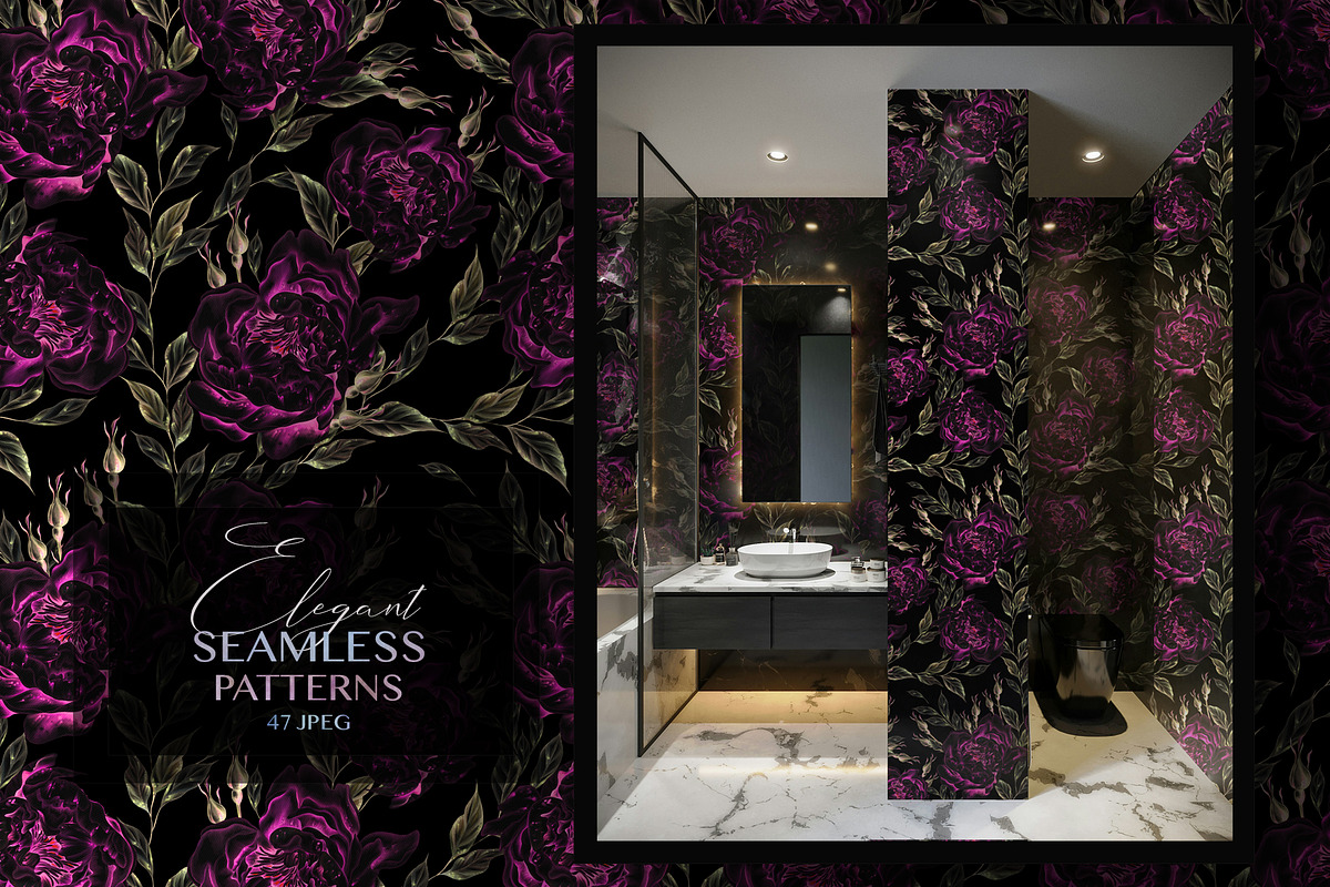 ELEGANT FLOWERS PATTERNS, a Pattern Graphic by Knopazyzy (Photo 2 of 18)