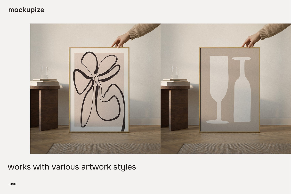 DIN A Person Holding Frame Mockup, a Household Mockup by mockupize (Photo 6 of 7)