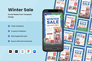 Winter Sale Social Media Post, a Social Media Template by twinstd (Thumbnail 1 of 3)