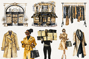 Black Friday’s Black & Gold Clipart, an Illustration by NadiaTheronArt (Thumbnail 4 of 5)