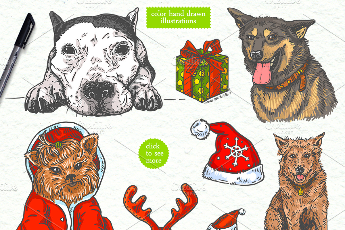 Vector collection Year Of The Dog, an Illustration by AnnieDove (Photo 2 of 6)