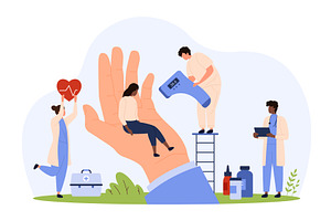 Care for employee health, medical, an Object Illustration by Flashvector