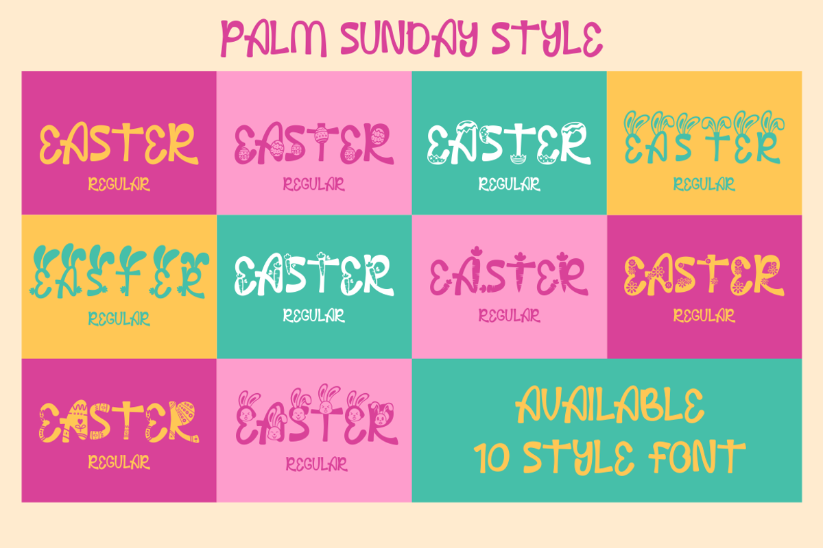 Palm Sunday - Quirky Easter Day Font, a Font by PutraCetol Studio (Photo 6 of 11)