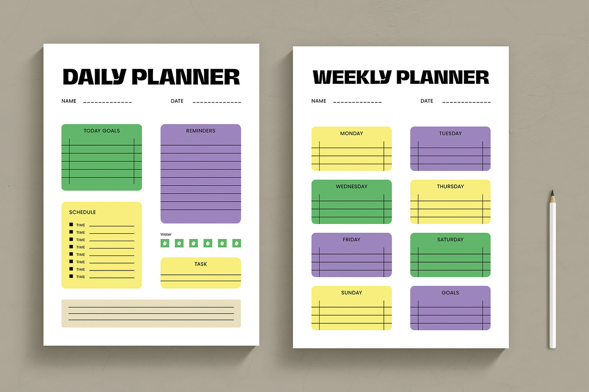 Daily and Weekly Planner Template