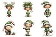 Quirky Christmas Elf Clipart, a Graphic by CitraGraphics (Thumbnail 2 of 4)