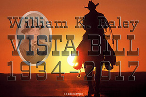 Vista Bill Western Style Font Bundle