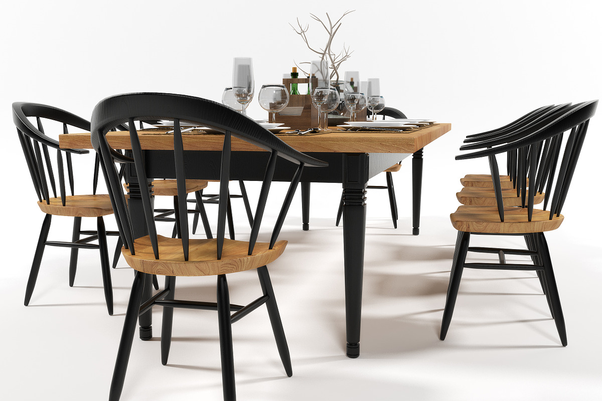 Dining furniture set 1403, a Furniture 3D Model by inDahouze (Photo 8 of 10)