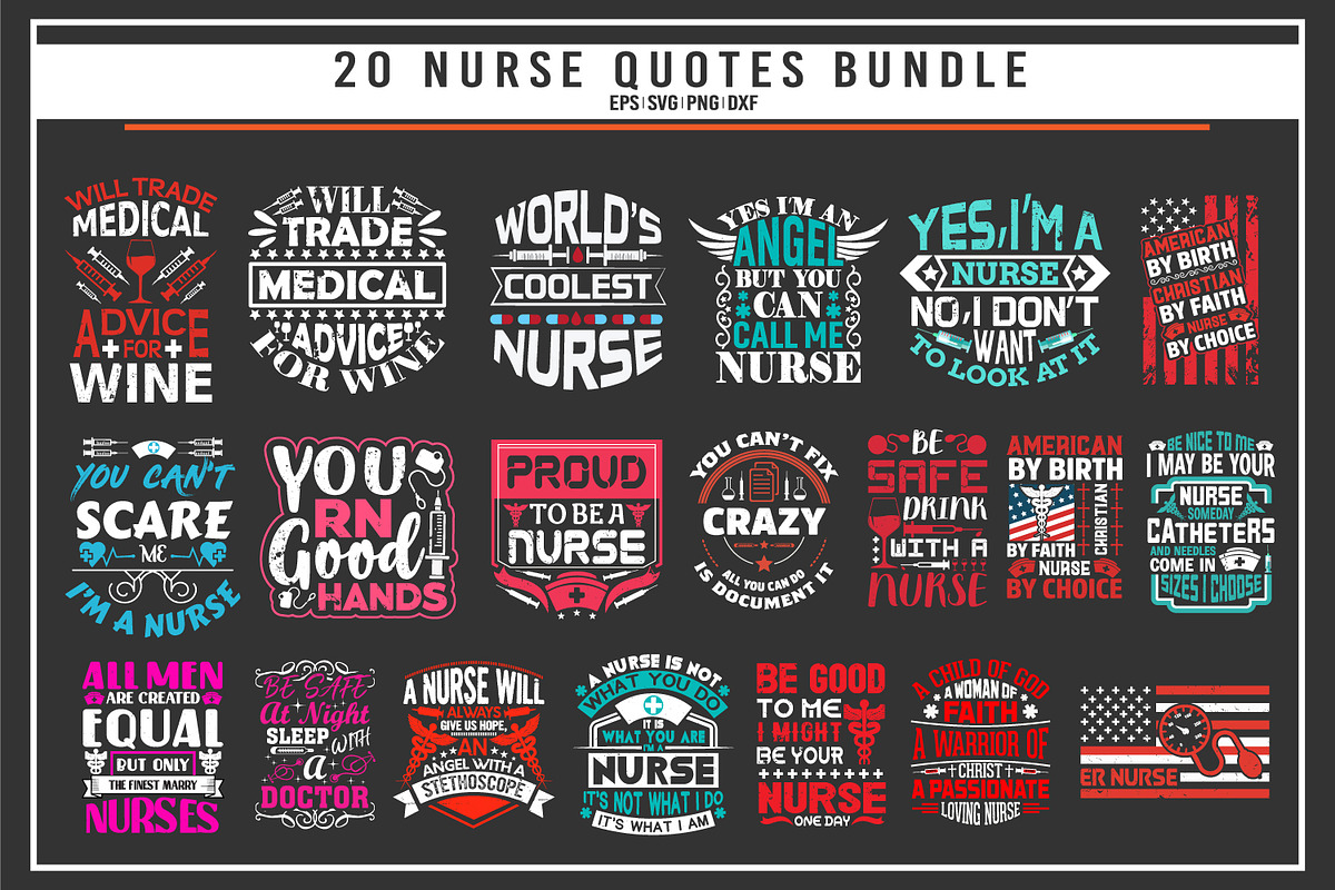 Nurse quotes t shirt design bundle, a Graphic by Uniquesvg99 (Photo 1 of 7)