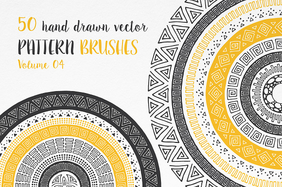 Hand Drawn Pattern Brushes Vol. 04 preview 3
