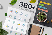 360+ Thin Line Design Icons Bundle, an Outline Icon by Boyko Pictures (Thumbnail 1 of 10)
