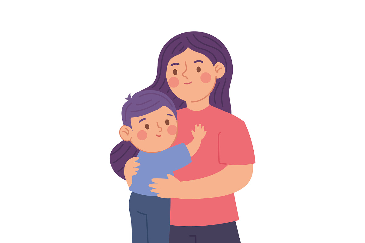 Mother and Child Moments Vector, a Person Illustration by CreartiveDesign (Photo 7 of 10)
