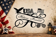 Spirit Patriotic Monogram, a Handwritten Font by Yoga Letter (Thumbnail 3 of 6)