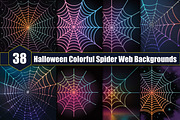 Halloween Colorful Spider Web Backgr, a Background Graphic by protabsorkar11 (Thumbnail 1 of 4)