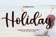 Holiday | Script Font, a Script Font by Scratchones (Thumbnail 1 of 8)