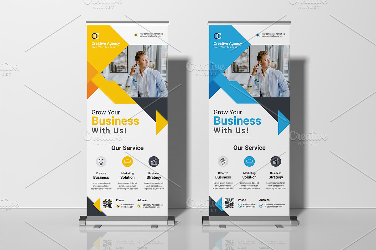 Corporate Rollup Banner Bundle, a Stationery Template by workclan24 (Photo 6 of 7)