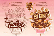 Retro Sign Toolkit for Procreate, a Brush Add-On by Aurelie Maron (Thumbnail 5 of 7)