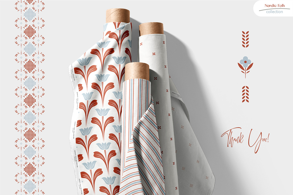 Nordic Folk - Seamless Patterns, a Pattern Graphic by InaCorart (Photo 11 of 11)