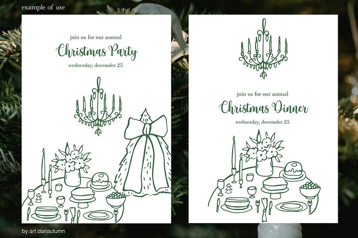 Whimsical Christmas Illustration Set, a Seasonal Illustration by Art Dari Autumn (Photo 9 of 16)