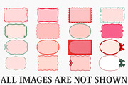 Christmas Frames PNG Clipart Bundle, an Illustration by Canvas Craft (Thumbnail 2 of 6)
