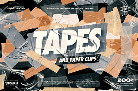 Tapes & Paper Clips, an Object Graphic by Indieground Design Inc.