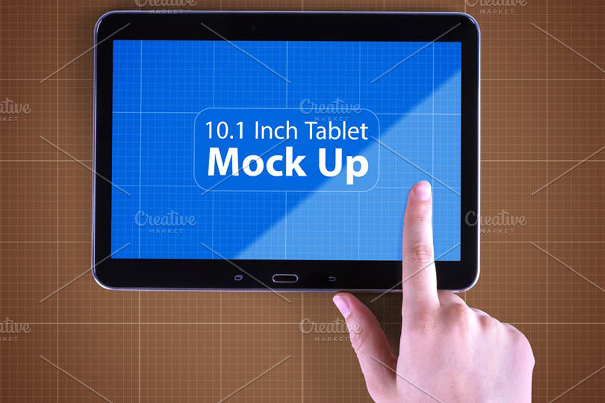 Tablet in Hand Mock Up, an iPad Mockup by Qaleb Studio (Photo 10 of 11)