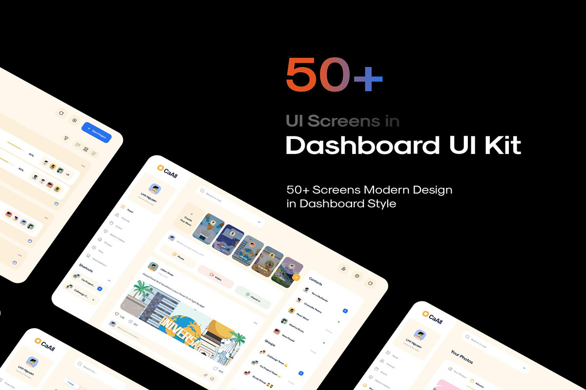 CaAll Dashboard & App UI Kit, an UI Kit Template by Creative Perspective (Photo 6 of 8)