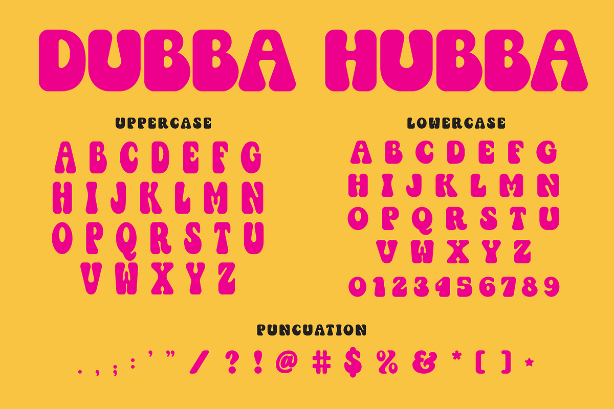 Dubba Hubba Display Font, a Font by Brethrendesignco (Photo 2 of 3)