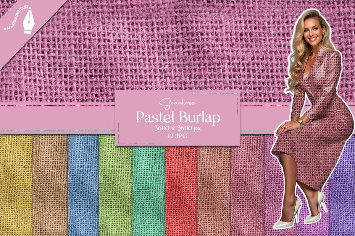 Pastel Burlap Seamless Rustic Textur, a Texture Graphic by Creative Matrix82 (Photo 1 of 6)