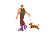 Happy people on roller skates set, a Person Illustration by PaperTrident (Thumbnail 7 of 15)