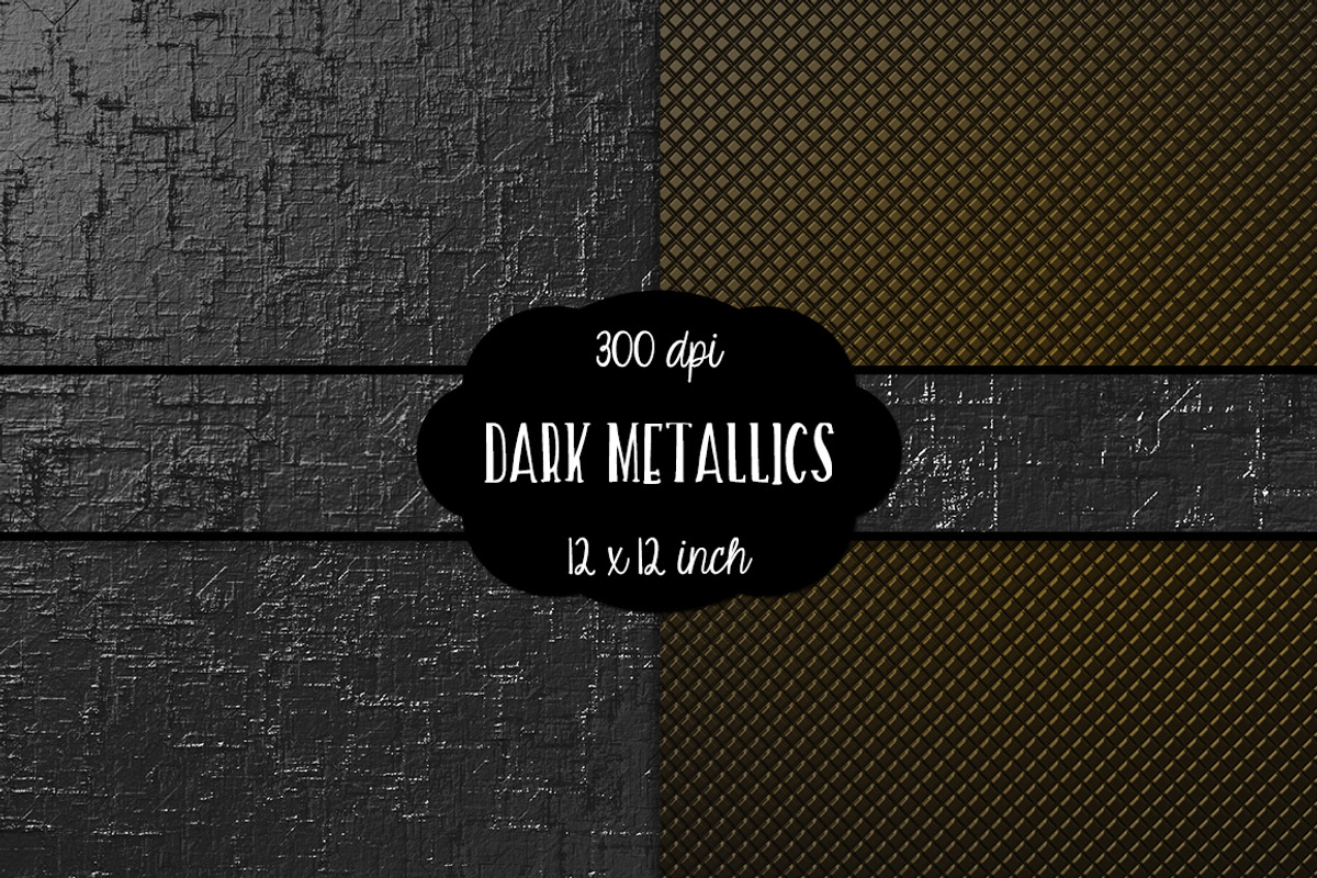 Dark Metallic Digital Paper preview 5