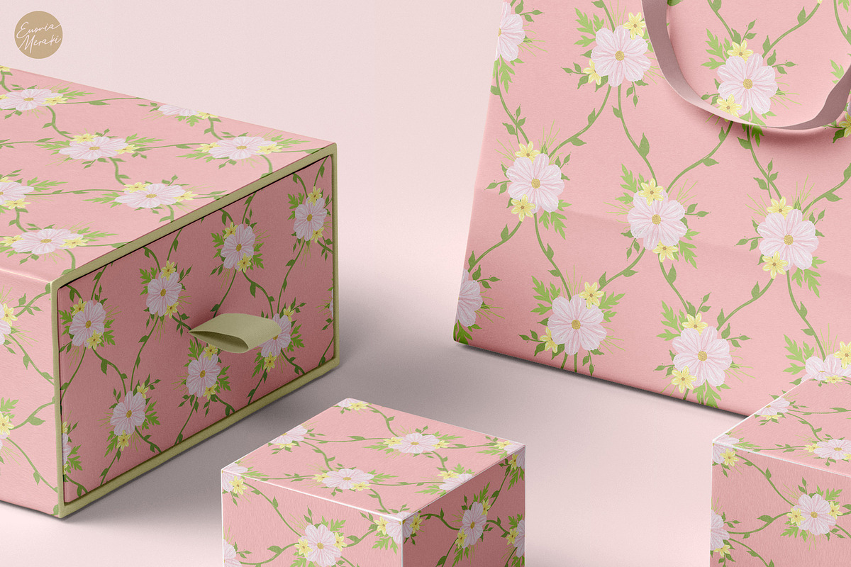 Cottagecore Pattern 20 Flower Vine, a Pattern Graphic by Euonia Meraki (Photo 11 of 21)
