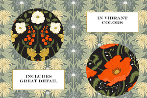 Art Nouveau Floral Patterns