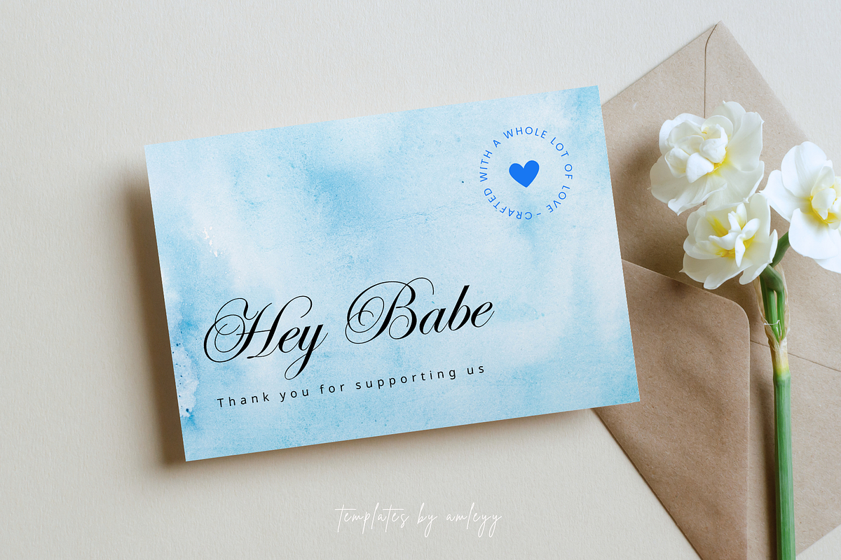 Thank You Card Insert for Packaging, a Card Template by Elegant_Studio44 (Photo 6 of 6)