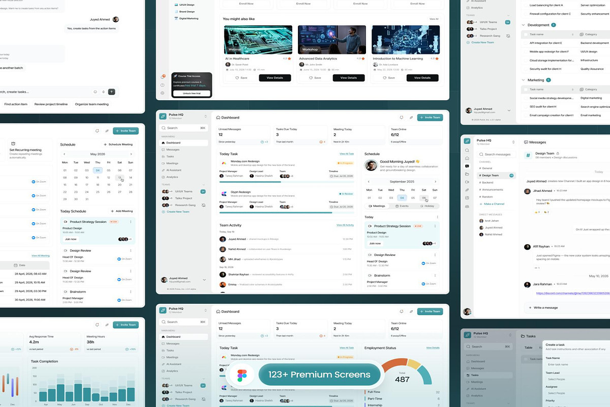 TeamCollaboration Project SaaS UIKit, an UI Kit Template by Creative Perspective (Photo 3 of 5)
