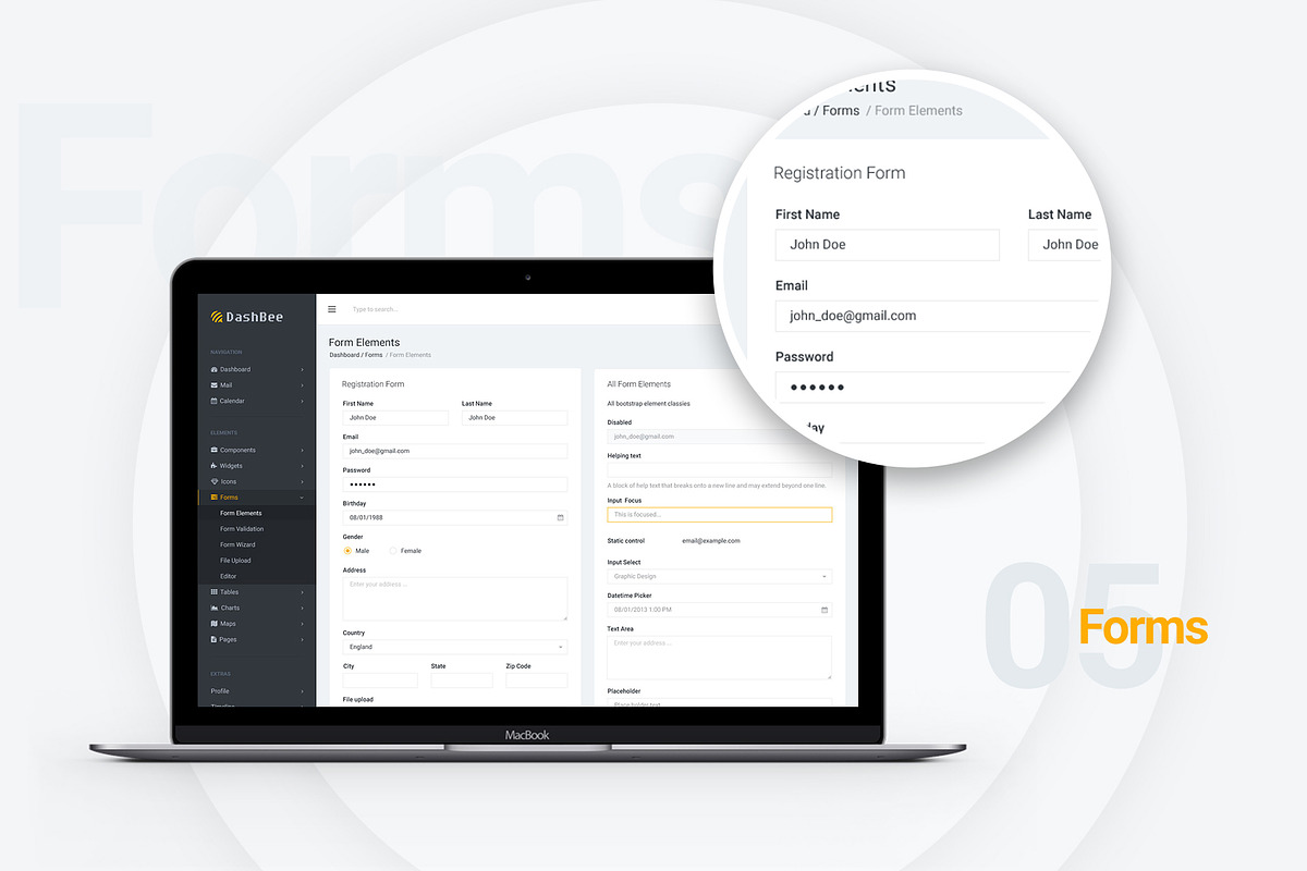 DashBee - Dashboard UI Kit, an UI Kit Template by hoangpts (Photo 6 of 6)