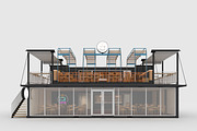3D Model Container Cafe 16, an Architecture 3D Model by SR 3D Visual (Thumbnail 6 of 20)