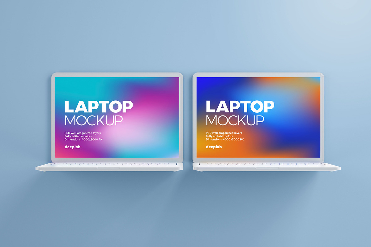 Macbook Pro Clay Mockup set, a Device Mockup by Deeplab (Photo 7 of 19)